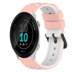 Per Garmin Forerunner 158 Cinturino in silicone bicolore da 20 mm (bianco + nero)