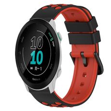 Per Garmin Forerunner 158 Cinturino in silicone bicolore da 20 mm (nero + bianco)