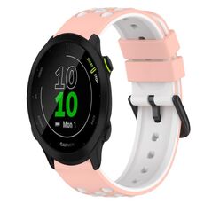 Per Garmin Forerunner 55 Cinturino in silicone bicolore da 20 mm (bianco + nero)