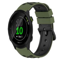 Per cinturino in silicone bicolore Garmin Forerunner 55 20 mm (rosso + nero)