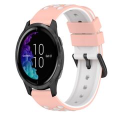 Per cinturino in silicone bicolore Garmin Venu 20mm (bianco + nero)