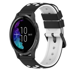Per cinturino in silicone bicolore Garmin Venu 20mm (rosa + bianco)