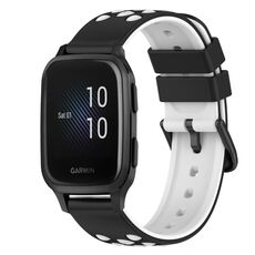 Per cinturino in silicone bicolore Garmin Venu SQ 20mm (rosa + bianco)