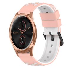Per Garmin Garminmove Luxe 20mm Cinturino in silicone bicolore (bianco + nero)