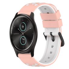 Per Garmin Garminmove Style 20mm Cinturino in silicone bicolore (bianco + nero)