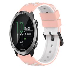 Per Garmin Forerunner 645 Music 20mm Cinturino in silicone bicolore (bianco + nero)