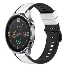 Per Xiaomi MI Watch Color 22mm Cinturino in silicone bicolore (bianco + nero)