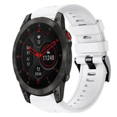 Per cinturino in silicone a tinta unita con fibbia in metallo Garmin EPIX Gen 2 (bianco)