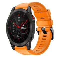 Per cinturino in silicone a tinta unita con fibbia in metallo Garmin EPIX Gen 2 (arancione)