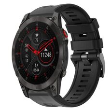 Per cinturino in silicone a tinta unita con fibbia in metallo Garmin EPIX Gen 2 (nero)