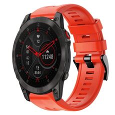 Per cinturino in silicone a tinta unita con fibbia in metallo Garmin EPIX Gen 2 (rosso)
