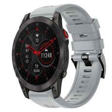 Per cinturino in silicone a tinta unita con fibbia in metallo Garmin EPIX Gen 2 (grigio)