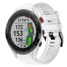 Per Garmin Approach S62 Cinturino in silicone tinta unita con fibbia in metallo (bianco)
