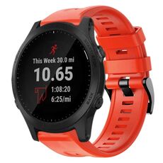 Per cinturino in silicone a tinta unita con fibbia in metallo Garmin Forerunner 945 (rosso)