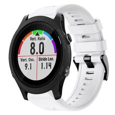 Per cinturino in silicone a tinta unita con fibbia in metallo Garmin Forerunner 935 (bianco)