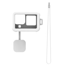 Per GoPro HERO10 Nero / HERO9 Custodia in silicone liquido nero (bianco)