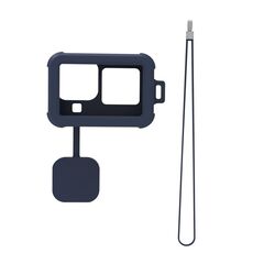 Per GoPro HERO10 Nero / HERO9 Custodia in silicone liquido nero (blu notte)
