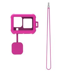 Per GoPro HERO10 Black / HERO9 Custodia in silicone liquido nero (rosa rossa)