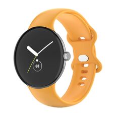 Per Google Pixel Watch cinturino in silicone monocolore uomo (giallo)