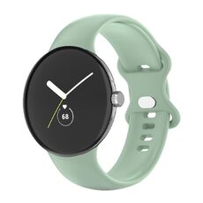 Per Google Pixel Watch cinturino in silicone monocolore uomo (verde chiaro)