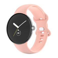 Per Google Pixel Watch cinturino in silicone monocolore uomo (rosa)