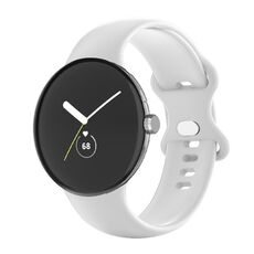 Per Google Pixel Watch cinturino in silicone monocolore da donna (bianco)