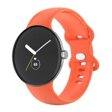 Per Google Pixel Watch cinturino in silicone monocolore da donna (arancione)