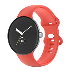 Per Google Pixel Watch cinturino in silicone monocolore da donna (rosso)