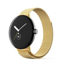Per Google Pixel Watch Cinturino in acciaio inossidabile milanese in metallo (oro)