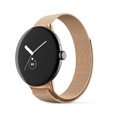 Per Google Pixel Watch Cinturino in acciaio inossidabile milanese in metallo (oro rosa)