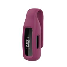 Per Fitbit Inspire 3 Custodia protettiva in silicone con clip in lamiera d'acciaio (rosso vino)