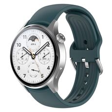 Per Xiaomi Watch S1 Pro cinturino in silicone a tinta unita (verde pino)