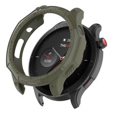 Per Amazfit GTR 4 / GTR 4 Pro Armor Hollow TPU Watch Case (Jungle Green)
