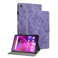 Per Lenovo Tab M7 3a generazione Tiger Pattern Custodia per tablet in pelle Flip (viola)
