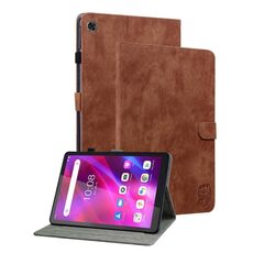 Per Lenovo Tab M7 3a generazione Tiger Pattern Custodia per tablet in pelle Flip (marrone)