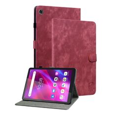 Per Lenovo Tab M7 3a generazione Custodia per tablet in pelle con motivo Tiger (rosso)