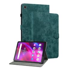 Per Lenovo Tab M7 3a generazione Tiger Pattern Custodia per tablet in pelle Flip (verde scuro)