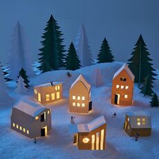 Natale Mini Paesaggio Decorazione Ornamenti Fotografia Puntelli (Paper Art House)