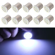10pcs 1156 DC12V 1.2W Indicatore di direzione per auto (luce bianca)