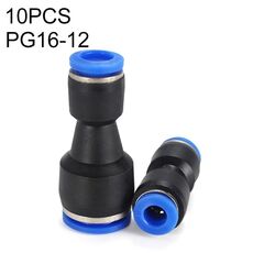 PG16-12 LAIZE 10 pezzi di plastica che riduce il connettore a montaggio rapido pneumatico diritto