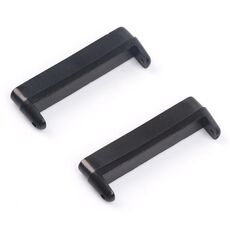 Per Fitbit Versa 4 / Sense 2 1 paio di connettori universali per cinturini in metallo (nero)