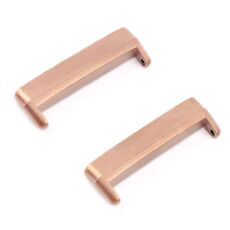 Per Fitbit Versa 4 / Sense 2 1 paio di connettori universali per cinturini in metallo (oro rosa)