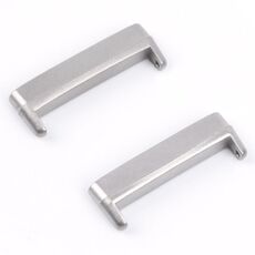 Per Fitbit Versa 4 / Sense 2 1 paio di connettori universali per cinturini in metallo (argento)