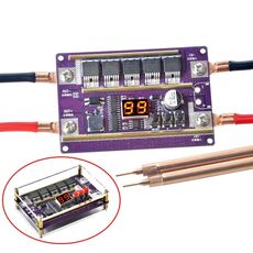 Batteria al piombo Versione 12V Display digitale Batteria fai-da-te Saldatrice a punti Controllo penna, Stile: 6 penna quadrata con custodia