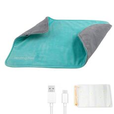 Coperta elettrica in grafene per fisioterapia a temperatura costante, colore: verde + cavo TYPE-C