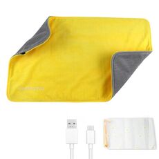 Coperta elettrica in grafene per fisioterapia a temperatura costante, colore: giallo + cavo TYPE-C