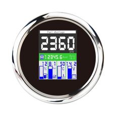 TFT 9-32V 5 in 1 Display LED multifunzione per auto Meter (sfondo nero)