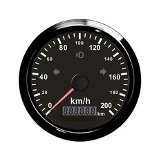 TNG85 200 KM Tachimetro GPS per auto moto con allarme (cornice nera con sfondo nero)