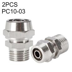 PC10-03 LAIZE Connettore rapido pneumatico in rame nichelato da 10 pezzi