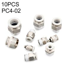 PC4-02 LAIZE Connettore a montaggio rapido pneumatico dritto PC da 10 pezzi